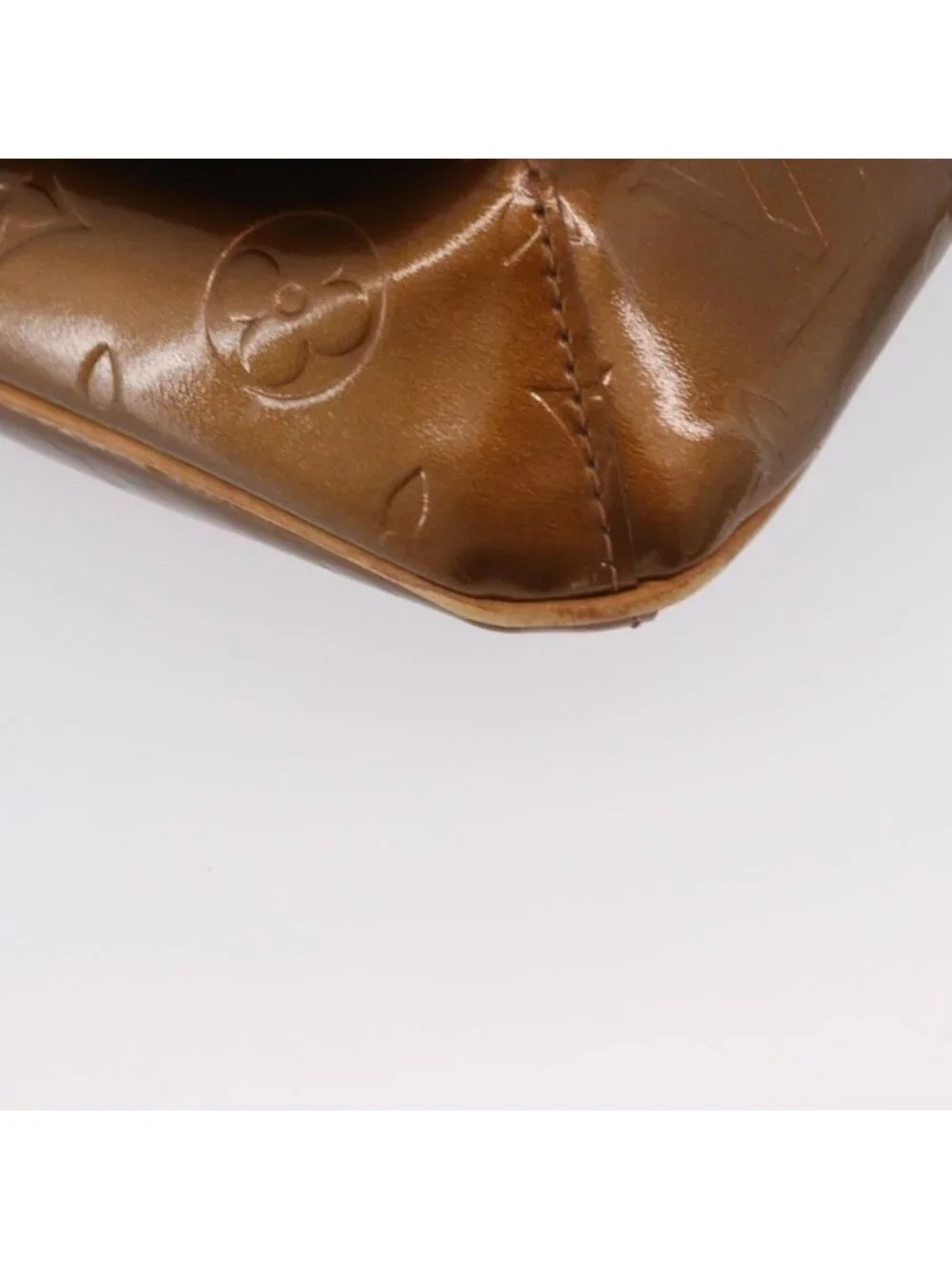 Authentic LOUIS VUITTON Monogram Vernis Thompson Street Bag Bronze M91124 LV